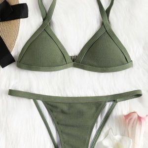 Olive green bikini brand new